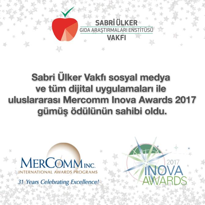 Mercomm Inova Awards 2017’de Gümüş Ödül Sabri Ülker Vakfı’nın Oldu